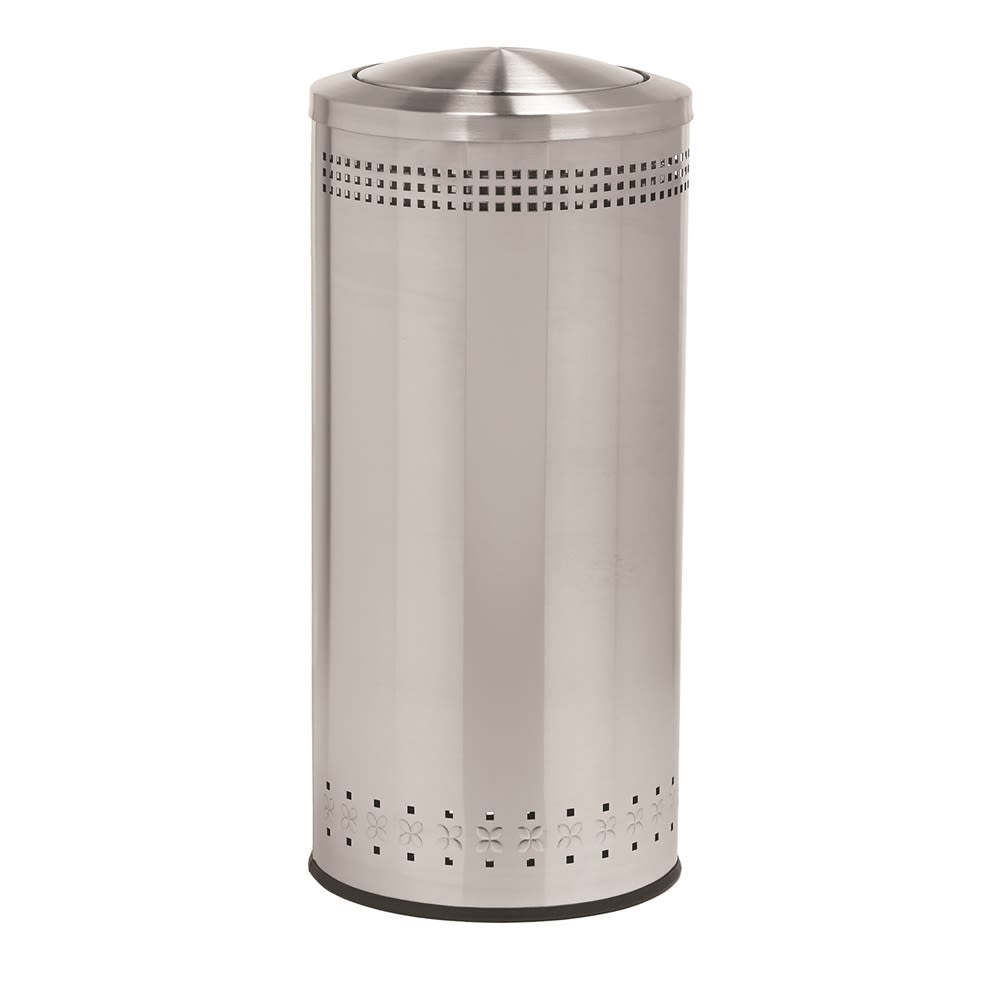 Commercial Zone® Precision Series®  25 Gallon Imprinted 360 Waste Receptacle, Swivel Lid, Steel